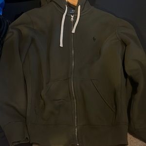 Olive Green Polo Hoodie